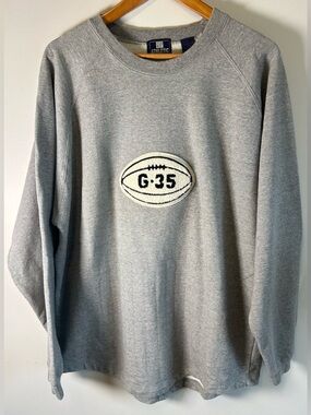 Vintage GAP Athletic Classic Men's G-35 Sweater Crewneck Football L Embroidered